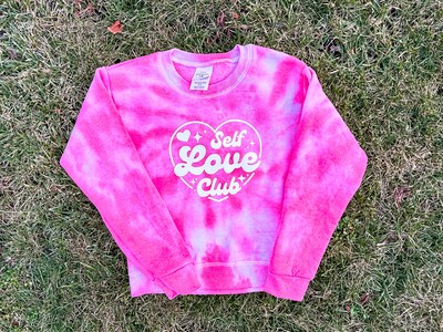 Adult Tie-Dye Crewneck Sweatshirt - Self Love Club - image1